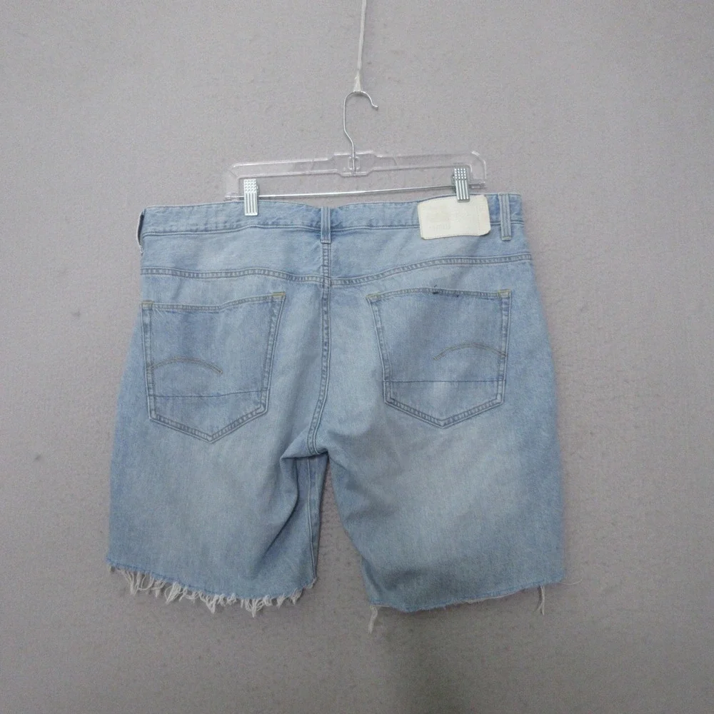G-Star Raw 3301 Jorts Jean Shorts Men Cut Off Light‎ Wash Button Fly Streetwear